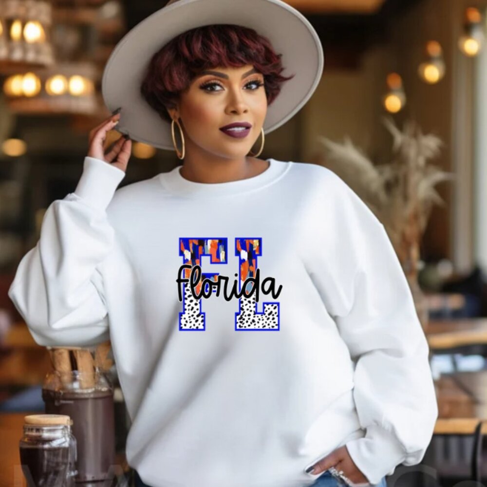 Florida- FL Sweatshirt (White/New)